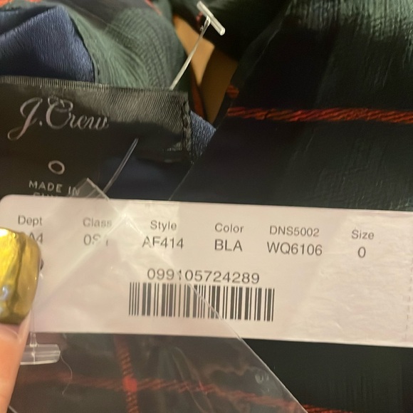 J. Crew Tie-neck Pleated A-line Dress In Black Watch Tartan - Picture 5 of 8